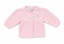 DANDELION Knitted Petal Cardigan - Pink 0-3